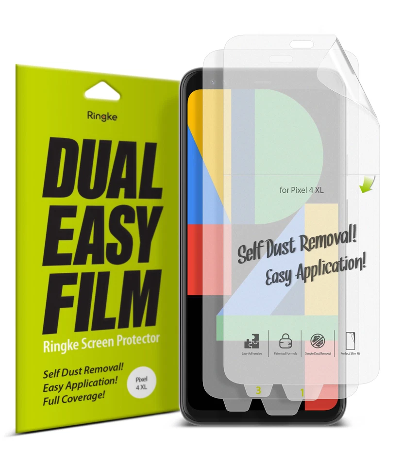 Google Pixel 4 / Pixel 4 XL Screen Protector Ringke [Dual Easy] Film 2pc - Image 1 of 4