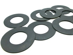 1 1/4" ID x 2 1/2" OD x 1/16" Black Rubber Flat Washers Various Package Sizes - Picture 1 of 5