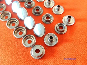 PRESS STUD SNAP FASTENERS 316 STAINLESS STEEL x 10 MARINE GRADE inc POSTAGE - Picture 1 of 8