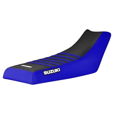 Cubierta de asiento Suzuki 1985-88 LT 230S 1987-93 LT 230E AZUL/NEGRO/AZUL #216 LOGOTIPO Foto 1 de 4