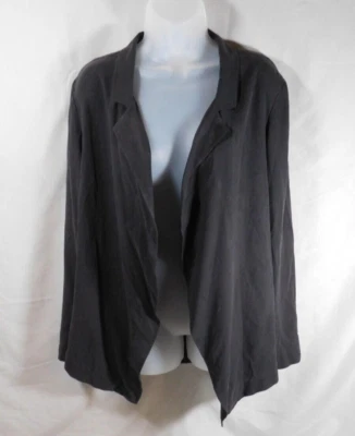 NWT Coldwater Creek Ladies Size 14 Notched Collar 100% Silk Black Jacket - Image 1 of 4