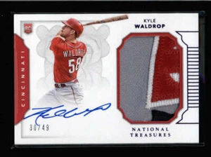 KYLE WALDROP 2016 NATIONAL TREASURES ROOKIE PURPLE 3-COLOR PATCH AUTO /49 AN1641 - Picture 1 of 1