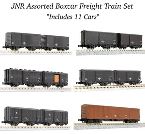 N Scale Kato JNR 50s 60s Assorted Boxcar Freight Train Set of 11 Cars NIB Wagon - Picture 1 of 13