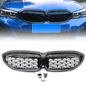 Glossy Black Front Kidney Style Grill For BMW New 3 Series G20 2019-2022 - Picture 1 of 8