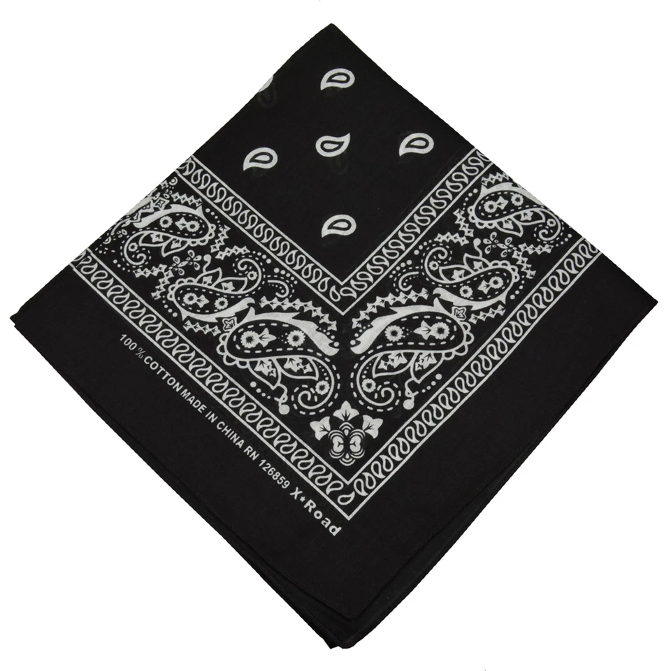 2, 6, or 12 pcs Cotton Paisley Bandana Double Sided Head Wrap Scarf Handkerchief - Image 1 of 1