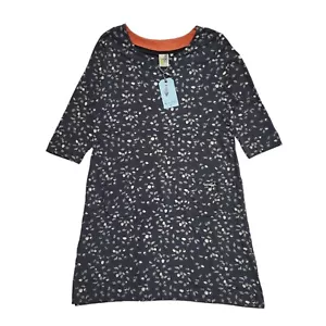 Weird Fish grau Herbst Druck lockere Passform Sommer Hängerchen Kleid neu mit Etikett UK XL 18 L17 - Bild 1 von 6