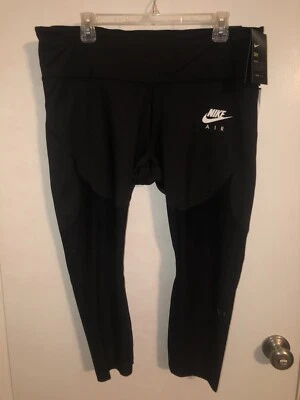 NEW Nike Air Women's Size 2X Running Black Tight Cropped Pants CI0315-010 - Image 1 of 4