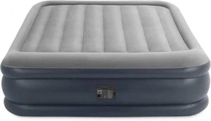 Intex Queen Deluxe Plus Pillow Rest Air Bed with Built in Pump 152 x 203 x 42 cm - Picture 1 of 14