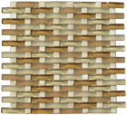 Amber Curved Mosaic Glass Tile / 55 sq ft