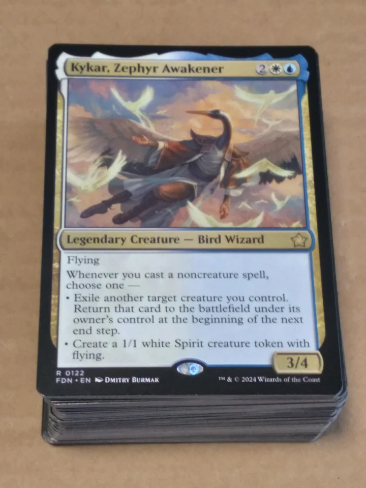 Custom Commander Deck: Kykar, Zephyr Awakener - MTG EDH Azorius (U/W) creatures - Image 1 of 1