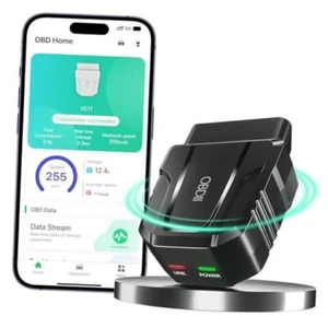 OBD2 Scanner Reader Bluetooth Wireless Auto Diagnostic Scan Tool for iOS black - Picture 1 of 7