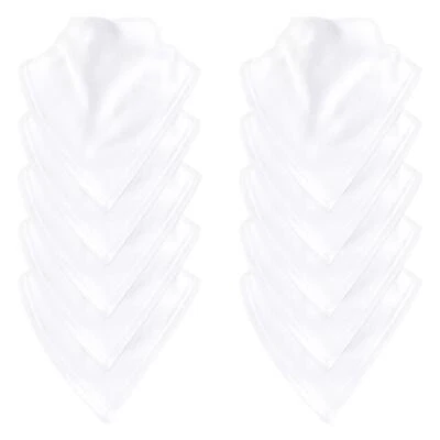 Baberos bandana de algodón unisex para bebé blancos talla única Foto 1 de 2
