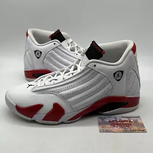 Size 10 - Air Jordan 14 Retro 2019 Candy Cane White Red Leather (487471-100 - Picture 1 of 8