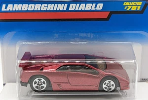 HOT WHEELS 1997 Lamborghini Diablo Chrome 5SP Wheels Metallic Red Collector #781 - Picture 1 of 10