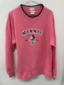 1990's Walt Disney World Minnie Mouse Crewneck Sweatshirt Pink Large 0924 - Picture 1 of 7