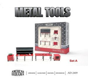 (In Stock) American Diorama 1:64 Figure Set: Metal Tools – Set A  AD-2409 - Picture 1 of 1