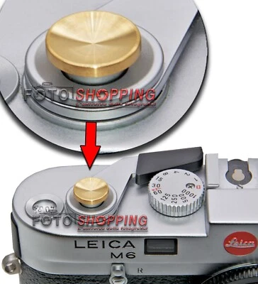 SOFT SHUTTER RELEASE BUTTON GOLD ADATTO A LEICA M-E TYP 240 R3 R4 M8 M8.2 M10 - Image 1 of 4