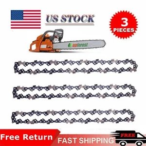 3Pc 10'' Replacement Chain for Black & Decker LCS1020 20V  Lithium Ion Chainsaw - Picture 1 of 7