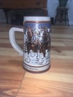Vintage 1989 Budweiser Holiday Beer Stein Mug Clydesdale Collectors Series for sale