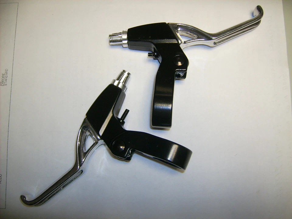 LOGAN Coppia Leva / Leve 3 Dita Freno Bici MTB + City Bike Cromata 20 - 24 - 26 - 28