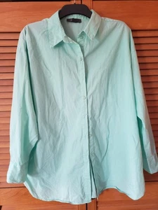 Women's Primark Aqua Blue Button Up Shirt S 16 - Picture 1 of 5