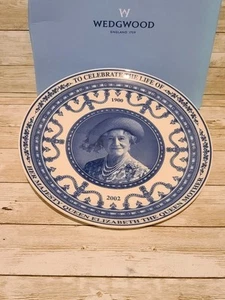 Wedgwood Elizabeth the Queen Mother 1900-2002 Royal Commemorative Plate with Box - Picture 1 of 5