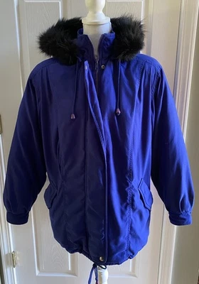 Abrigo de plumón deportivo Bromley de piel sintética con capucha desmontable para mujer talla S Foto 1 de 4