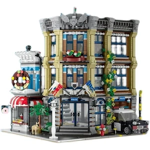 Police Station with Donut Shop Modular City Building Blocks Set | General Jim's - Picture 1 of 8