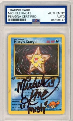 PSA Michele Knotz Signed Misty's Staryu 92/132 Gym Challenge Regular 1st Edition - Image 1 of 2