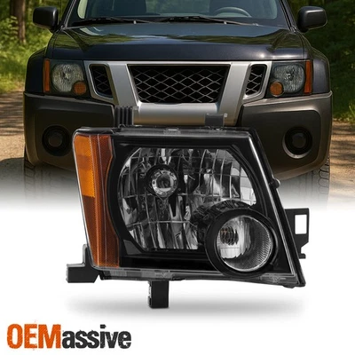 For 2009-2015 Nissan Xterra Halogen Type Headlight Headlamp Black Passenger Side - Image 1 of 4