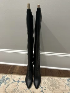 Franco Sarto Damen 8 Callie 2 Schwarz Leder Overknee Stiefel City Ausgehen - Bild 1 von 6