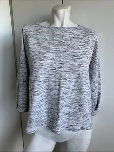 J.Jill Pure Jill Small Petite grauer ellenbogenlanger Pullover Strick Oberteil Shirt - Bild 1 von 5