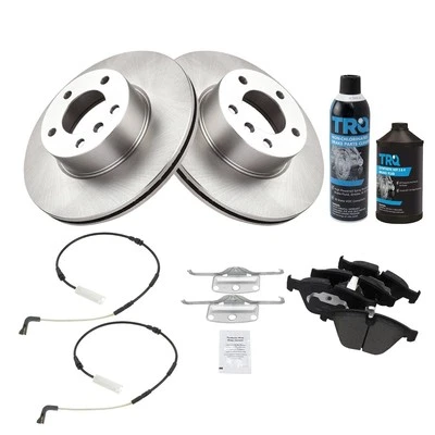 TRQ BKA19977 Disc Brake Kit For BMW 328i xDrive 2009-2010 Front 34112283865 - Image 1 of 4