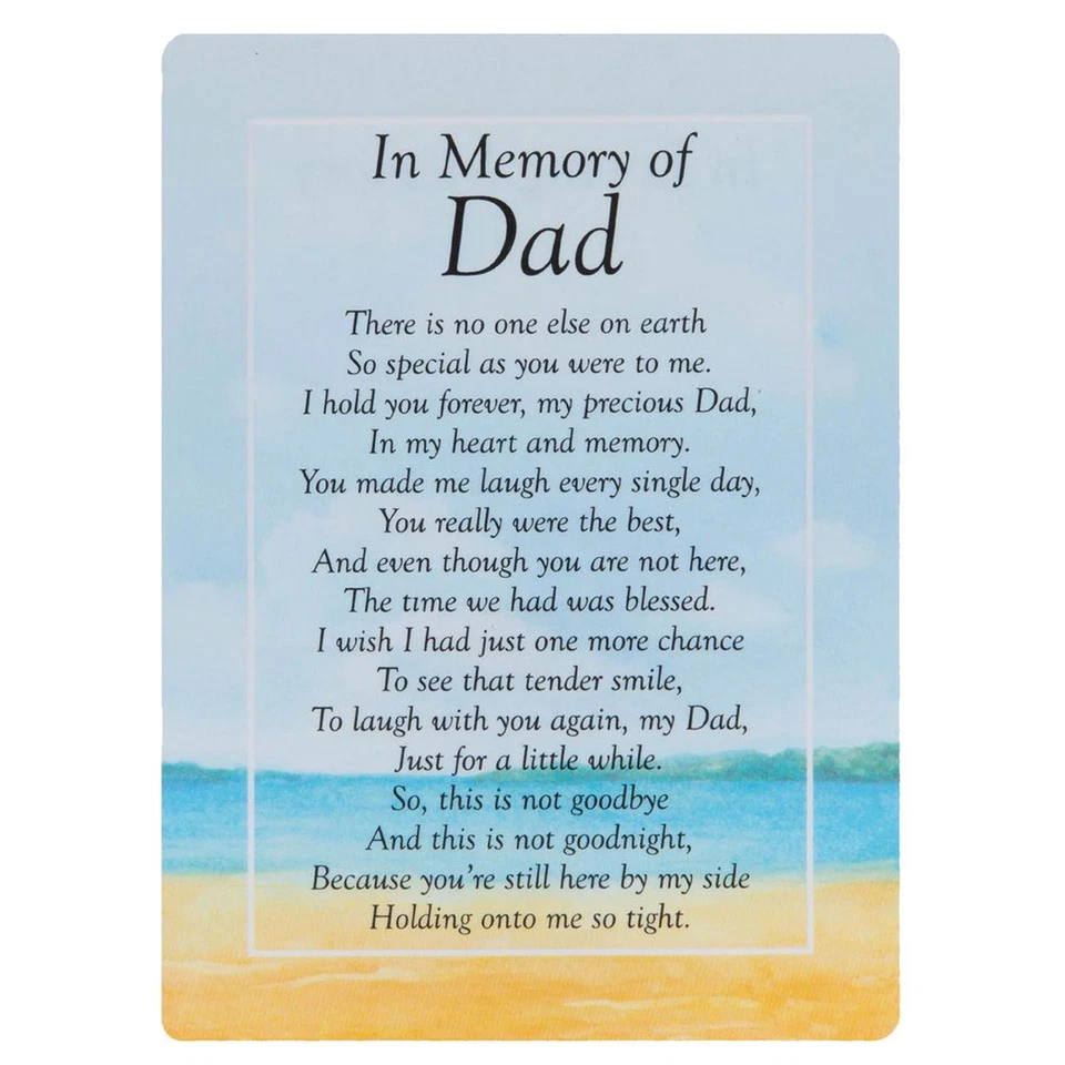 in Memory of Dad Graveside Memorial Card - Ty191