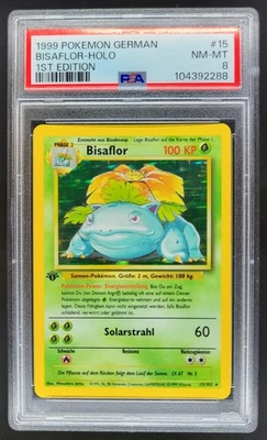 1999 Pokemon German 1st Edition Venusaur #15/102 PSA 8 CG4 - Image 1 of 2