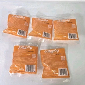 New, 5 Count, Razbaby Jollypop Newborn Baby Pacifier, Unscented, 0-3 MO, Orange - Picture 1 of 9