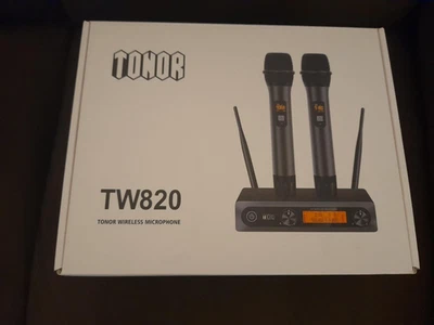 TONOR TW820 Funkmikrofon Set UHF Dual 60m für Karaoke DJ Hochzeit Kirche EVENTS - Bild 1 von 4