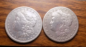 MORGAN SILBER DOLLAR LOT 2 SCHLÜSSELDATUM PROBLEM MÜNZEN 90% 1888 O UND 1896 O - Bild 1 von 3