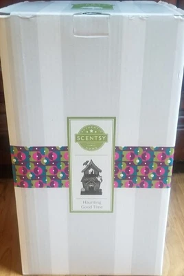 HAUNTING GOOD TIME Scentsy HALLOWEEN Wax Warmer 全新带盒 Haunted House 全新 — 第 1/4 张图片