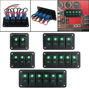 12/24V Auto Boot LED Wippschalter Einbauschalter Wippenschalter 2/3/4/5/6 Gang - Bild 1 von 17