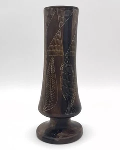 Vintage African Vase Kisii Kenya made of soapstone 7 3/4” Tall - Picture 1 of 9