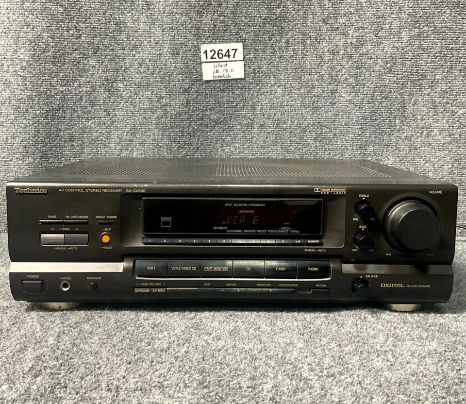 Technics SA‑GX390 Stereo Receiver 🎵 Dolby Surround Pro Logic - Image 1 of 4