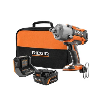 RIDGID 18V 1/2" High-Torque 6 Mode Impact Wrench KIT w/4Ah Battery R86211KN NEW - Image 1 of 4