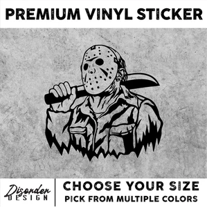 JASON FRIDAY THE 13th [VINYL STICKER]-for WINDOW-LAPTOP-FOLDER-U PICK COLOR/SIZE - Picture 1 of 6