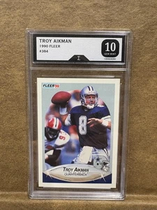 1990 Fleer #384 Troy Aikman Sigma Gem Mint 10 - Picture 1 of 2