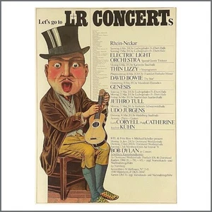 Genesis David Bowie Bob Dylan L+R Concerts 1978 Poster (Germany) - Picture 1 of 1