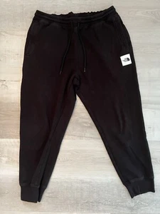 NORTH FACE Jogger Sweatpant Men L 34x26 Black Workout Drawstring Pockets Casual - Picture 1 of 8