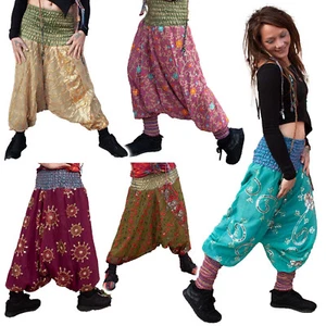 Upcycled Sequin Festival Harem Pants, Sparkly Ali Baba Trousers, Faerie Trousers - Picture 1 of 25