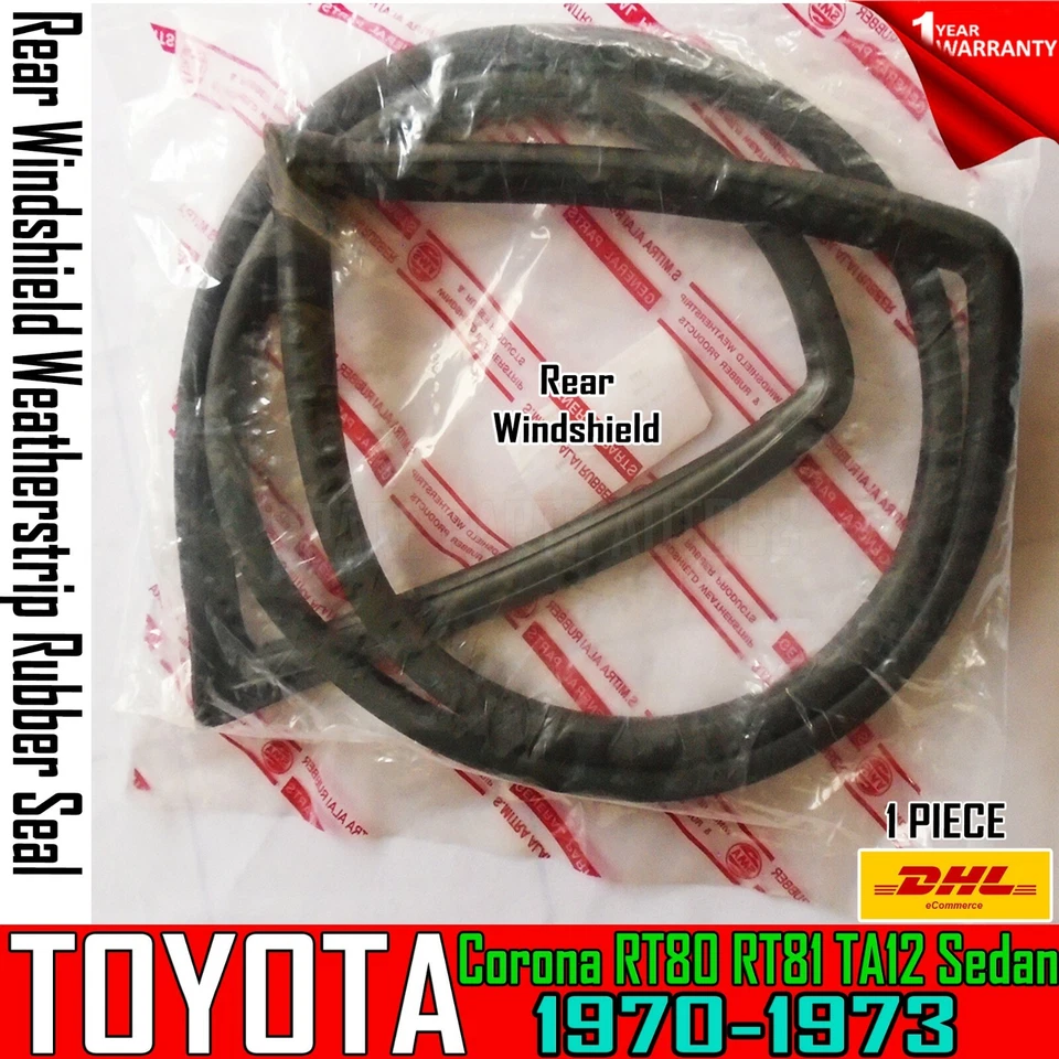 Para Toyota Corona RT80 RT81 4 puertas sedán 1970-73 ventana trasera resistente al clima goma Foto 1 de 2