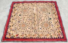 64" x 55" Vintage Rabari Throw Embroidery Ethnic Tapestry Tribal Wall Hanging